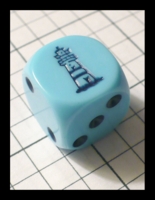 Dice : Dice - 6D - Koplow Black and Blue Lighthouse Gen Con Aug 2009